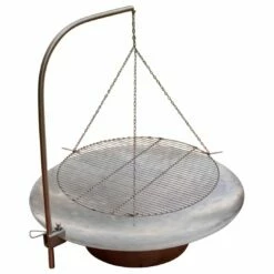 SvenskaV Grace Feuerschale Ø58cm Inkl. Schwenkgrill Edelstahl Ø45cm