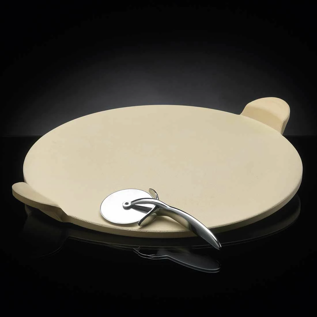 Napoleon PRO Pizzastein Mit Schneideroller 5 Napoleon PRO Pizzastein Mit Schneideroller – Bild 3