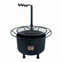 Joes BBQ Campfire Holzkohlegrill Mit Grillrost 70x85cm Schwarz