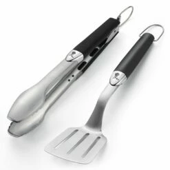 Weber Grillbesteck-Set Kompakt Edelstahl 2-teilig Schwarz -Grillzubehör Verkäufe 2024 weber grillbesteck kompakt edelstahl 2 teilig 3
